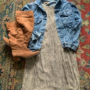 Vintage snakeskin midi/mini dress